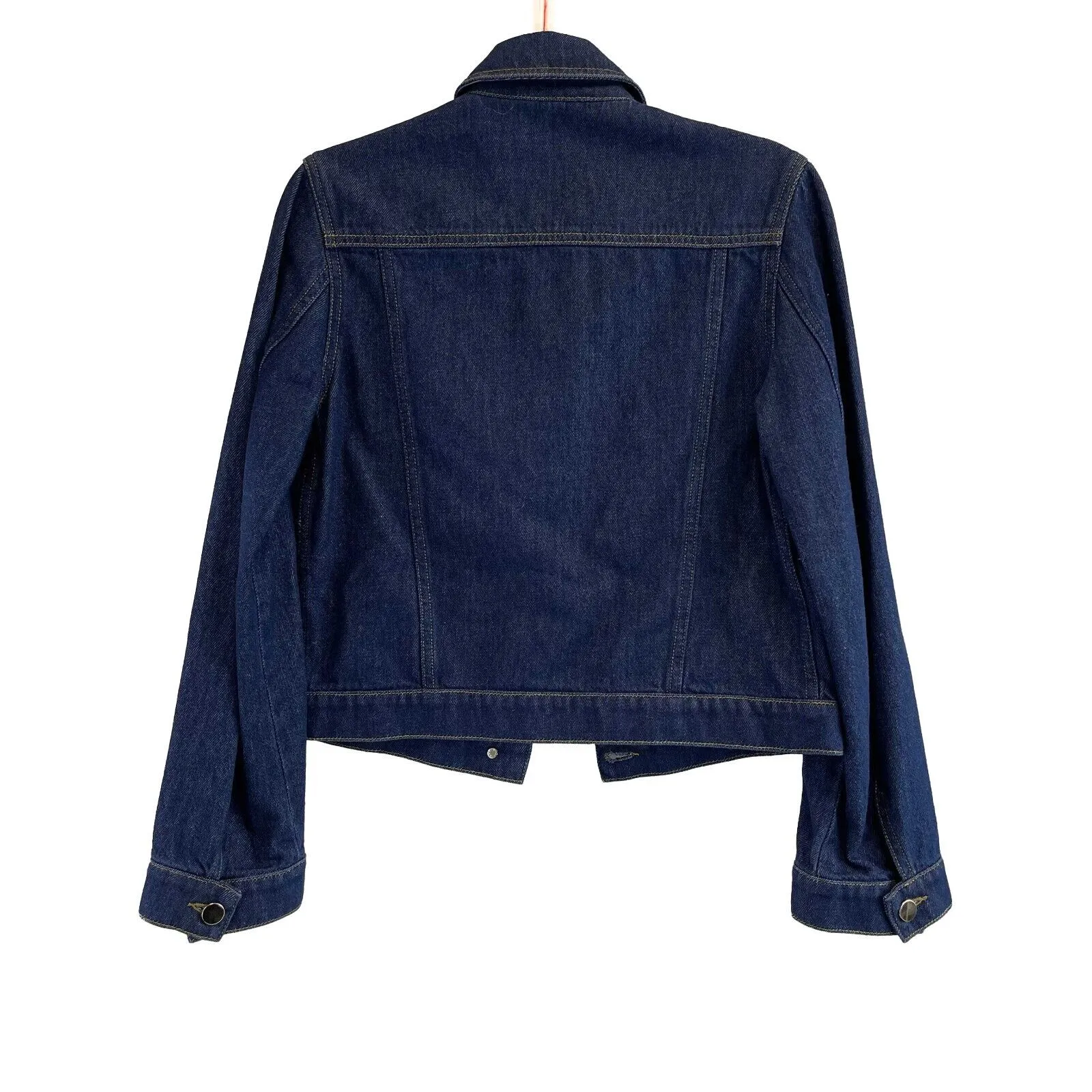 Valentino Pristine V Metal Logo Denim Blue Jacket XS Denim 36 US 0