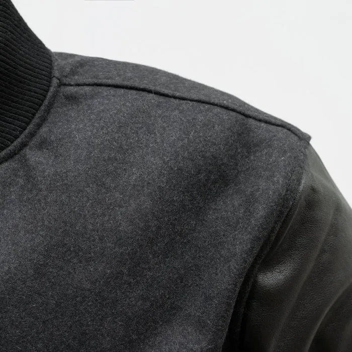 Varsity - Men's Fashion Woolen/Leather Jacket