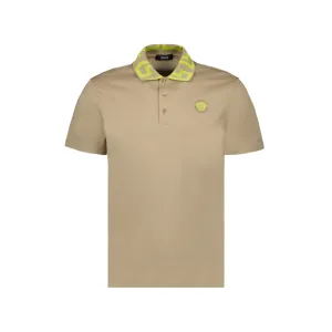 VERSACE MEDUSA GRECA POLO SHIRT SAND/MIMOSA