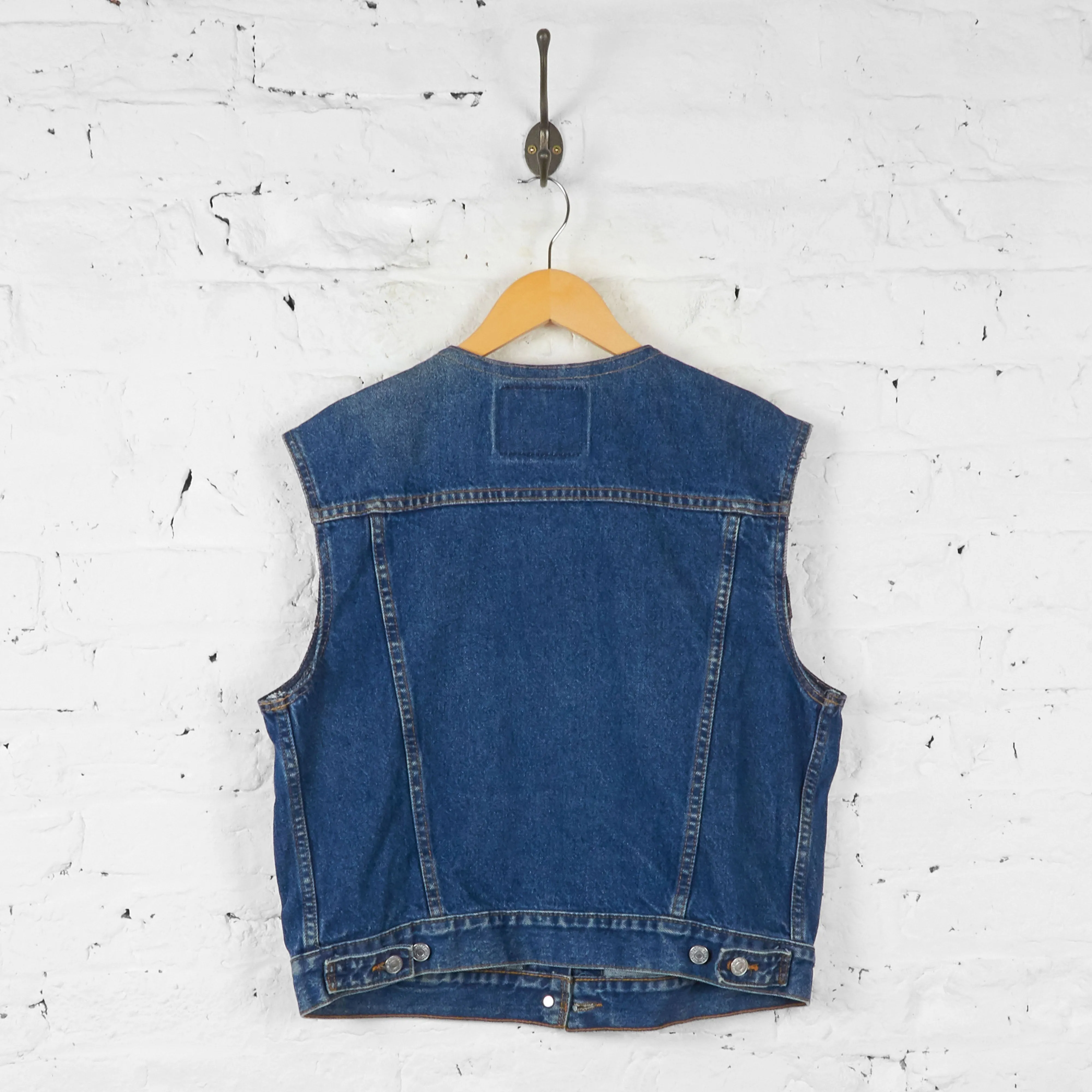 Vintage Levi's Denim Waistcoat - Blue - L