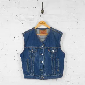 Vintage Levi's Denim Waistcoat - Blue - L