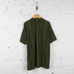 Vintage Nautica Striped Shirt - Green - XL
