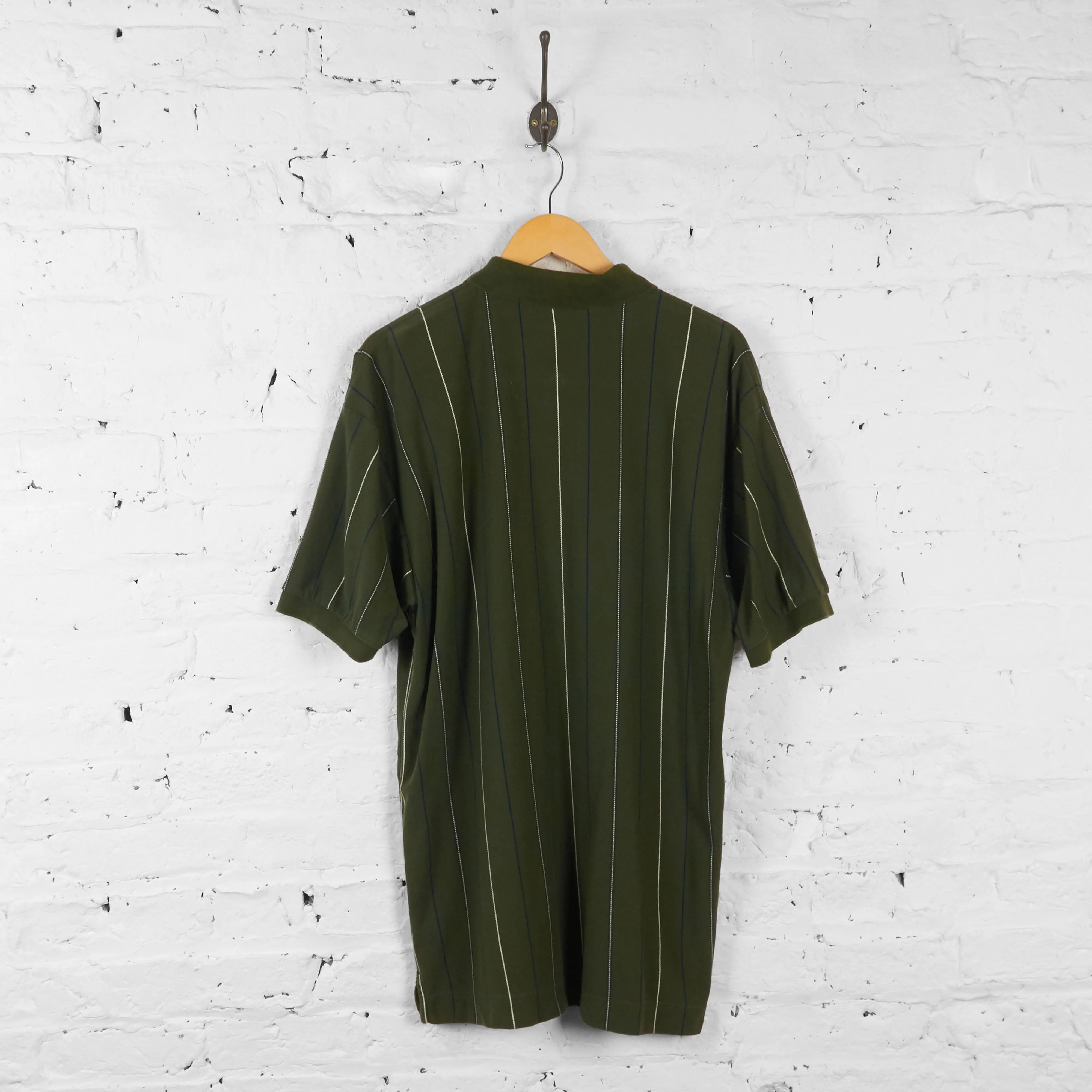 Vintage Nautica Striped Shirt - Green - XL