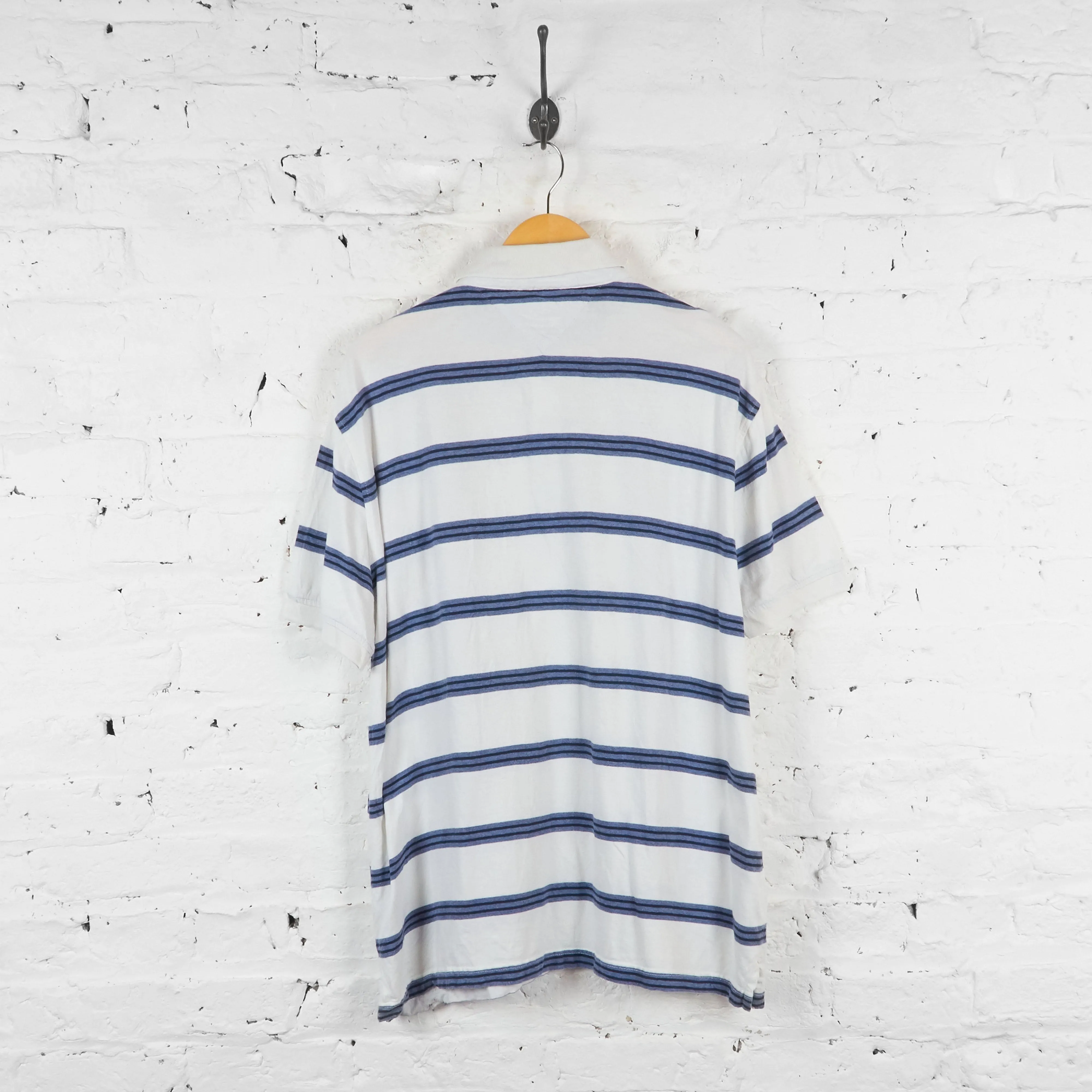 Vintage Tommy Hilfiger Polo Shirt - White/Blue - XL