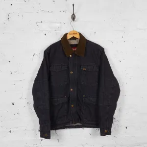 Vintage Wrangler Fleece Lined Denim Jacket - Black - S