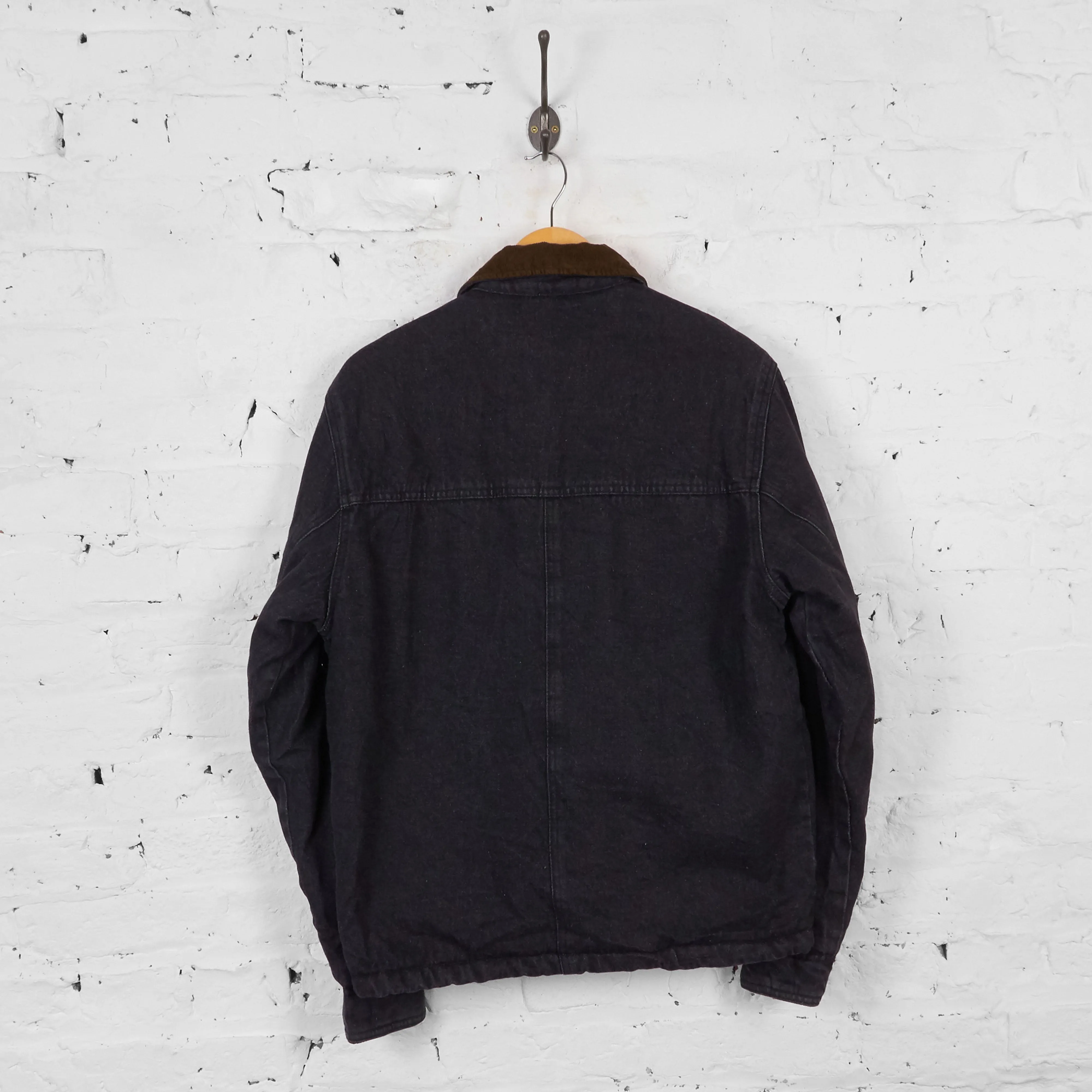 Vintage Wrangler Fleece Lined Denim Jacket - Black - S