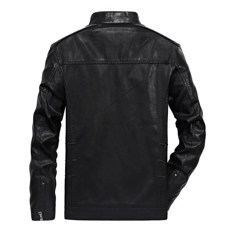 West Louis™ Classical Motorcycle Men Leather Jacket