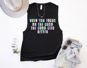 When You Focus On The Good Tank | Womens Yoga Tank