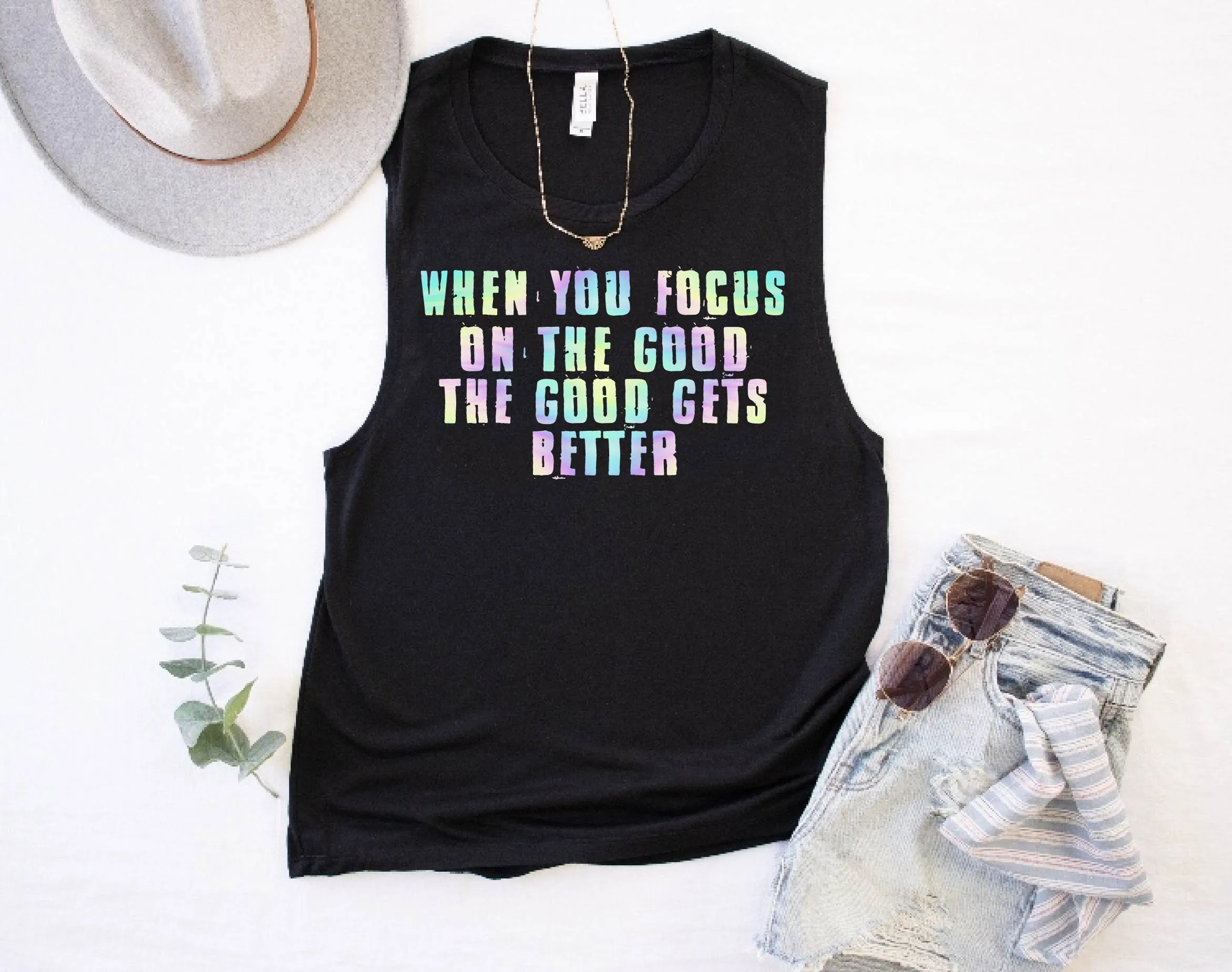 When You Focus On The Good Tank | Womens Yoga Tank