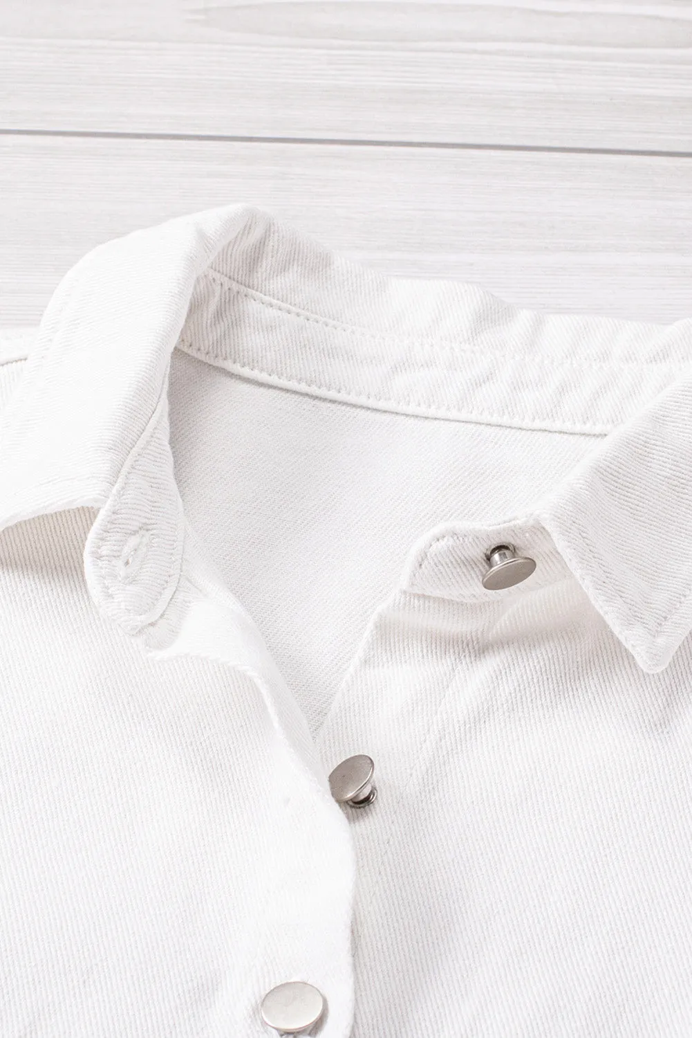 White Jeans Shirt Jacket