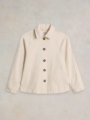 White Stuff UK Eden Denim Jacket Light Natural