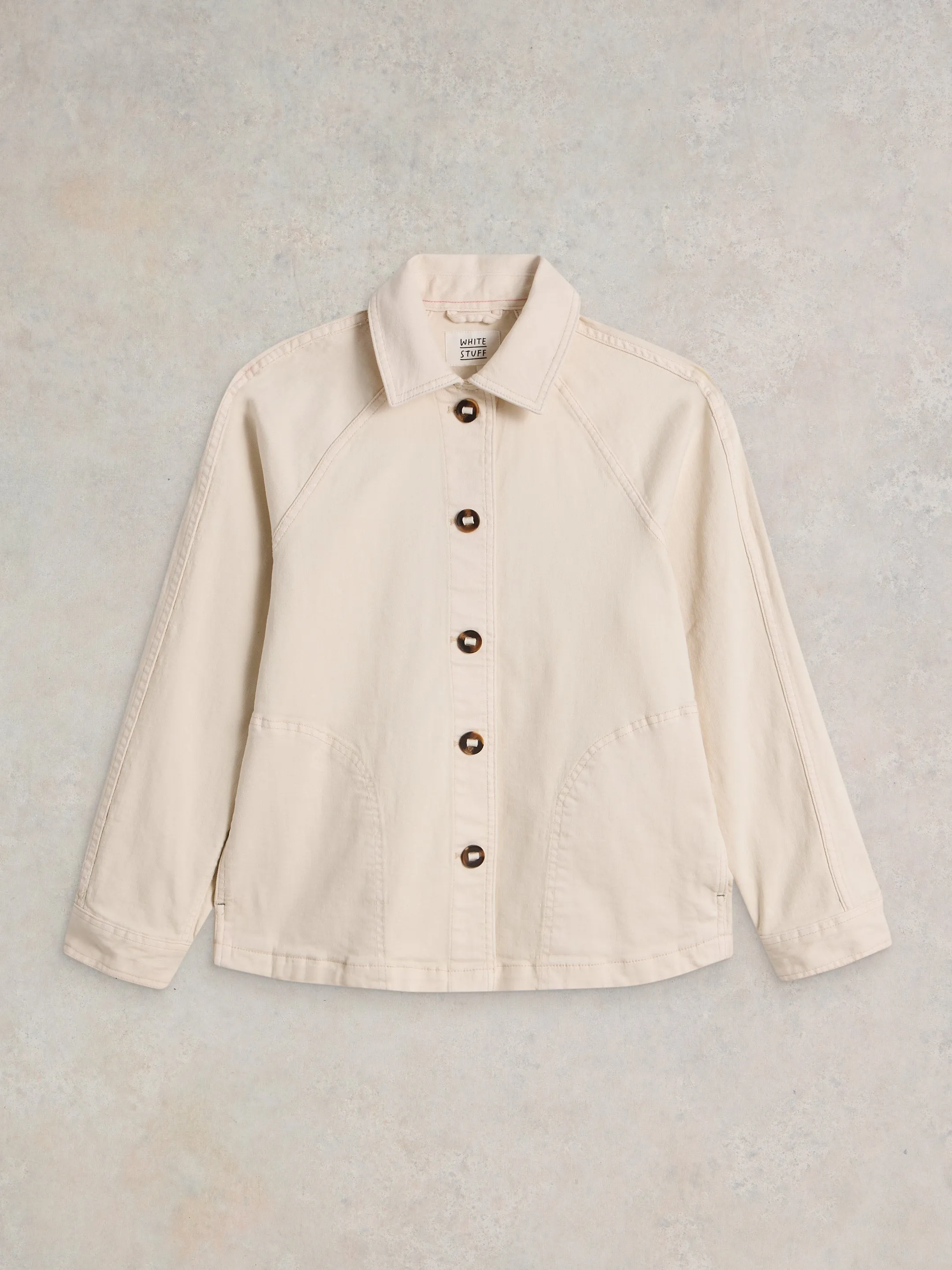 White Stuff UK Eden Denim Jacket Light Natural