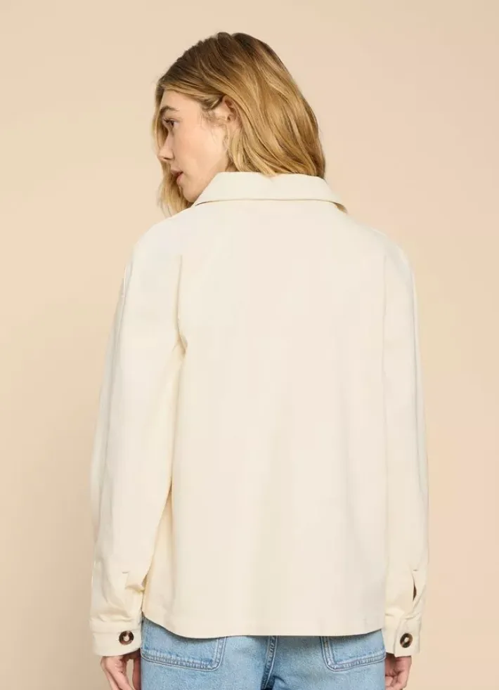 White Stuff UK Eden Denim Jacket Light Natural