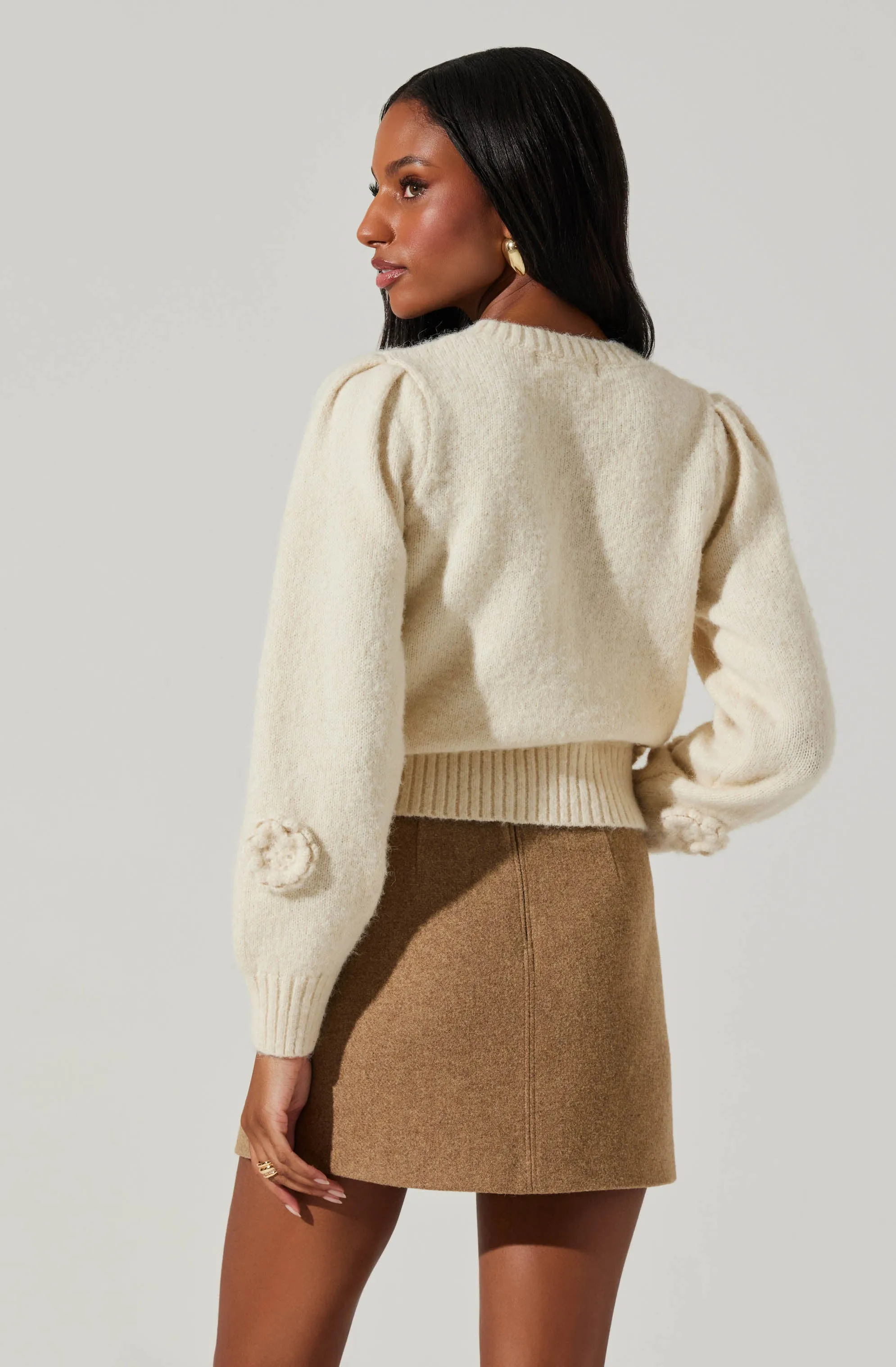 Wilessa 3D Floral Sweater