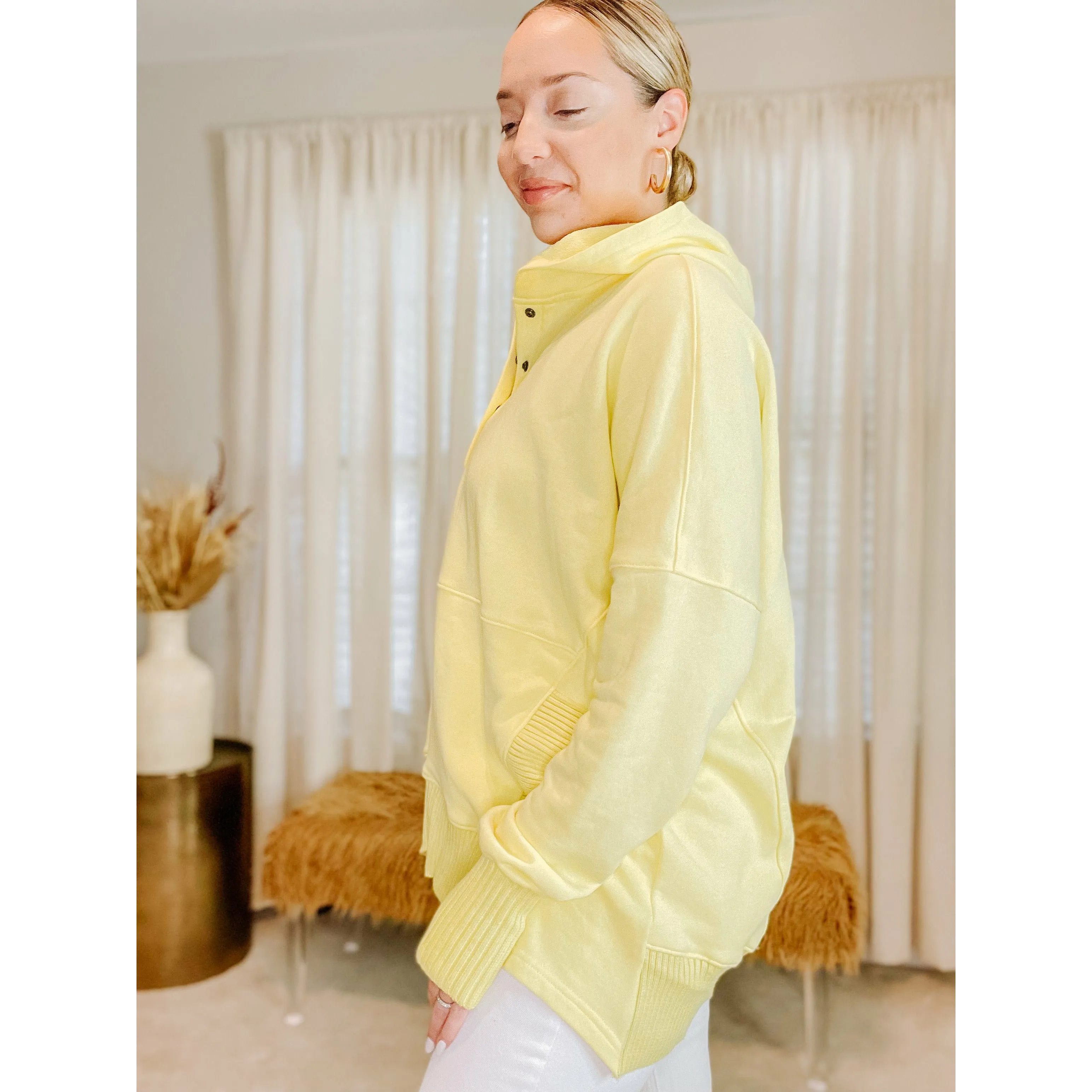 Willow Hooded Pullover (Lemon)