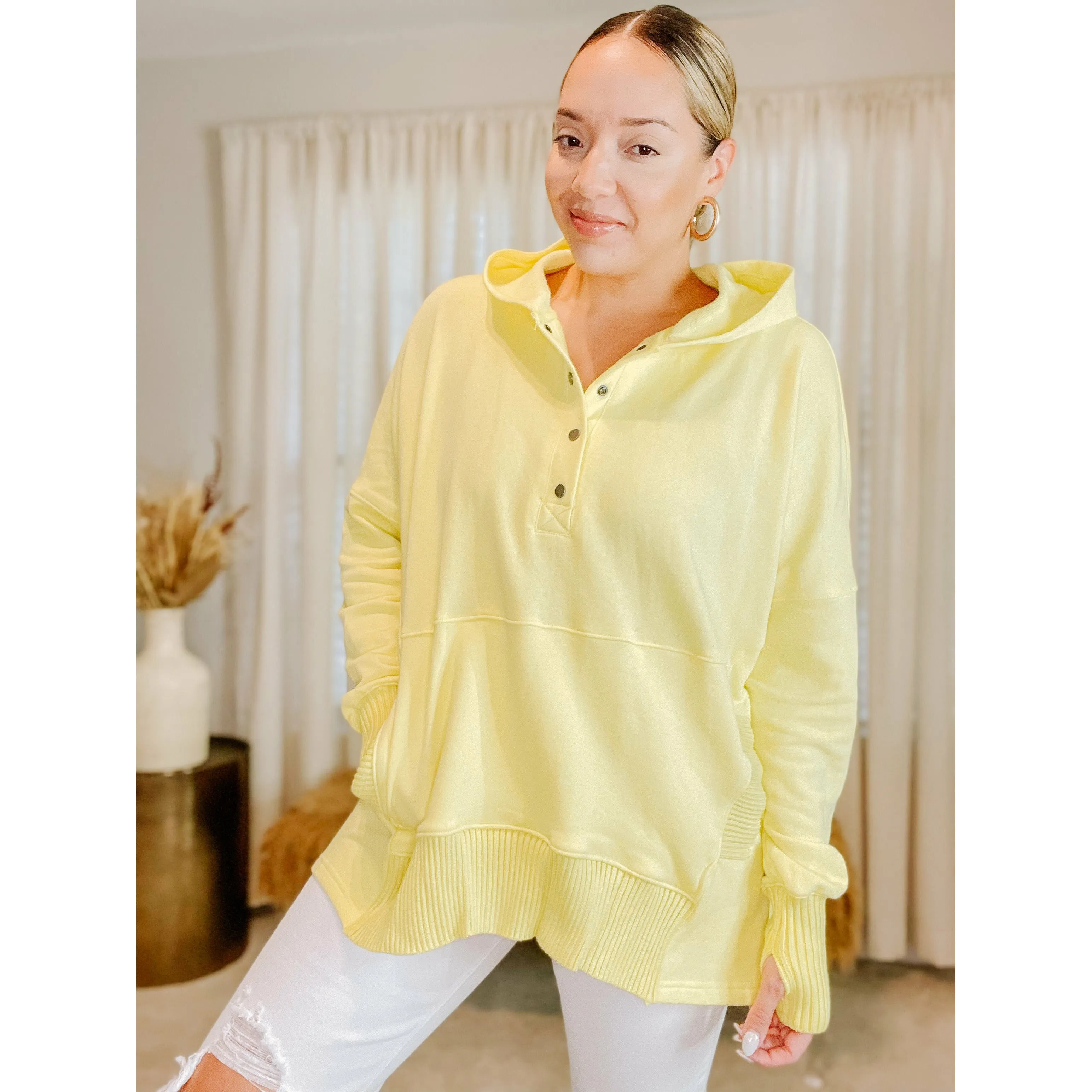 Willow Hooded Pullover (Lemon)