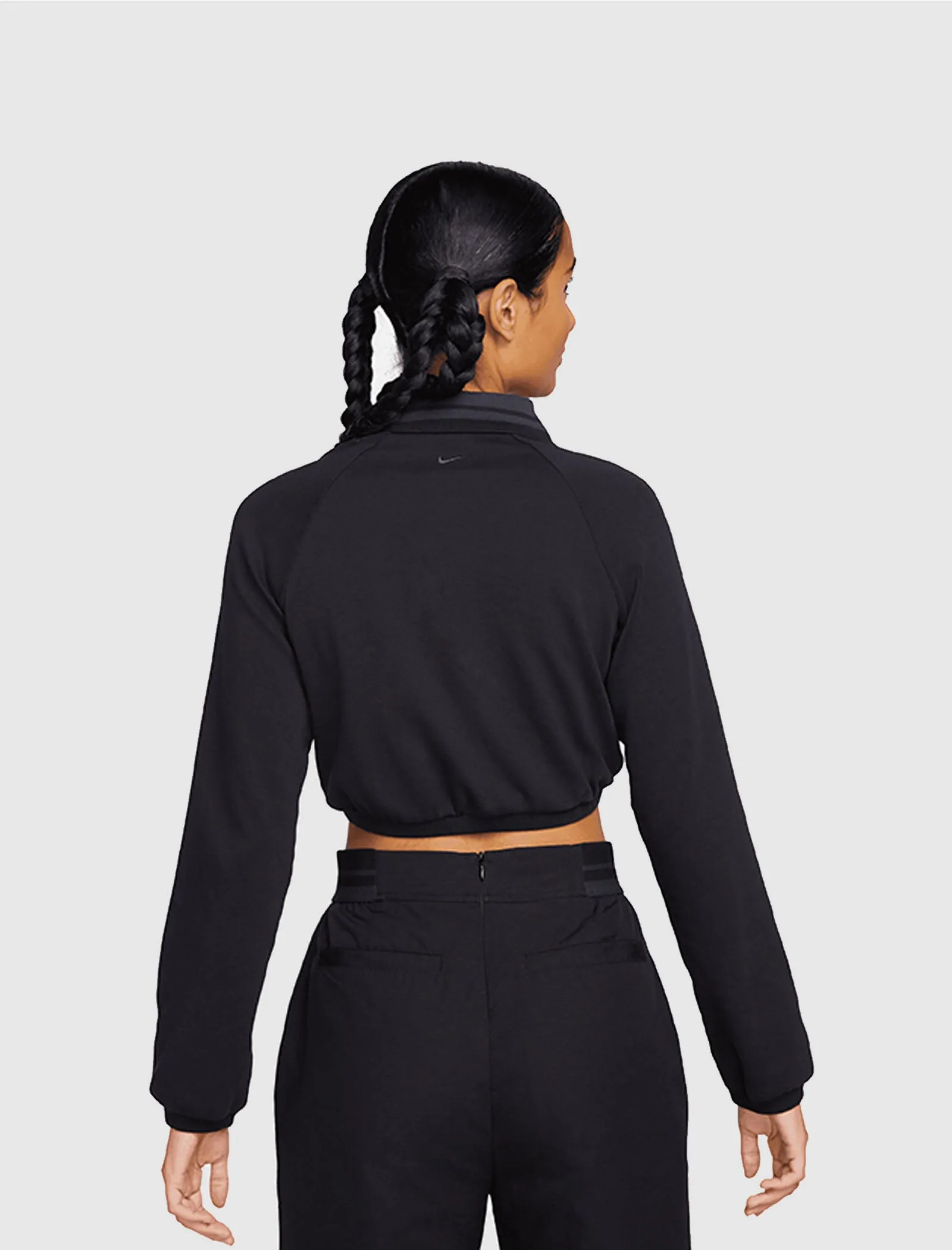 WOMEN'S CROP LONG SLEEVE POLO