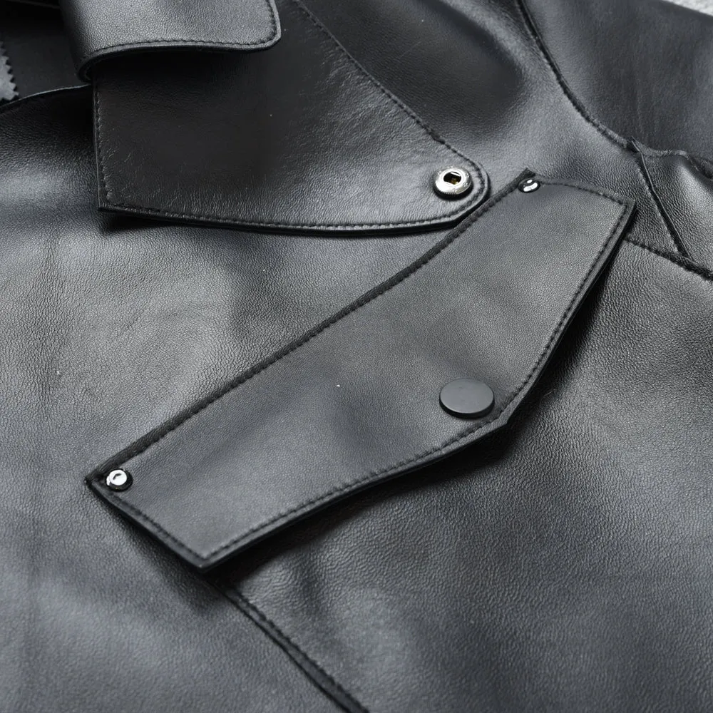 Women's Genuine Leather Jacket New Black Real Leather Coat