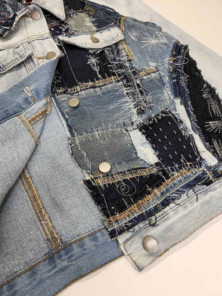 Women's Patchwork Denim Jacket