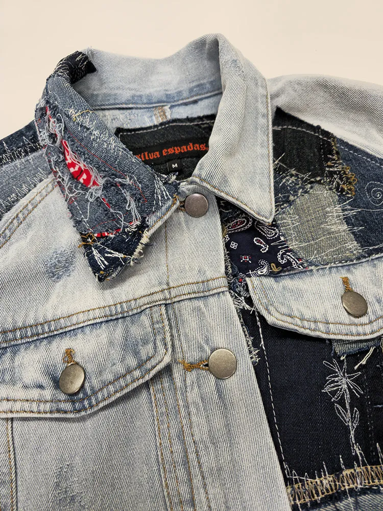 Women's Patchwork Denim Jacket