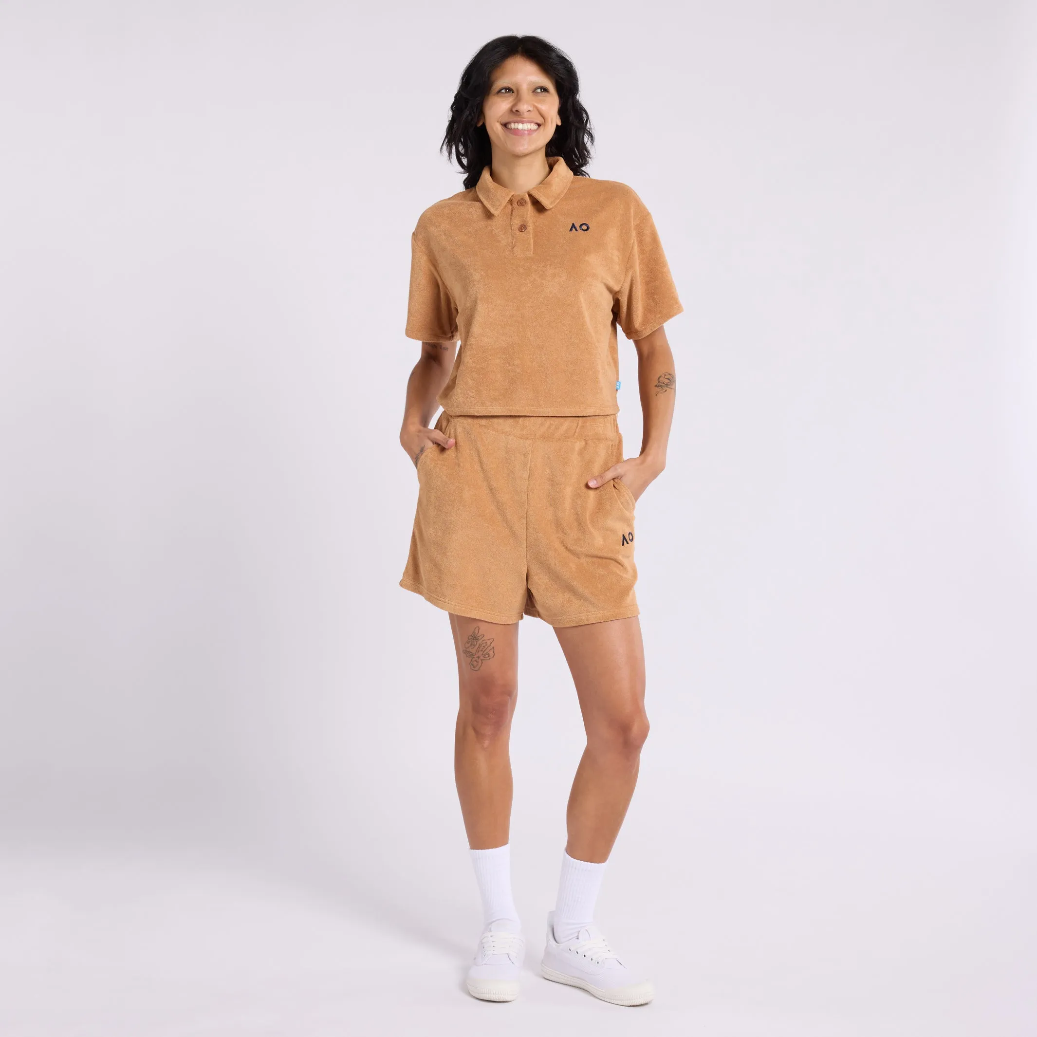 Women's Polo Cropped Lifestyle Terry
