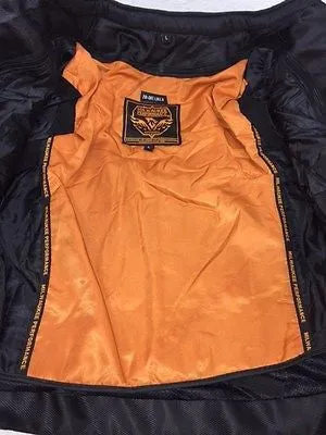 WOMEN'S REFLECTIVE SKULL MOTORCYCLE TEXTILE CROSSOVER SCOOTER JACKET NEW BLACK