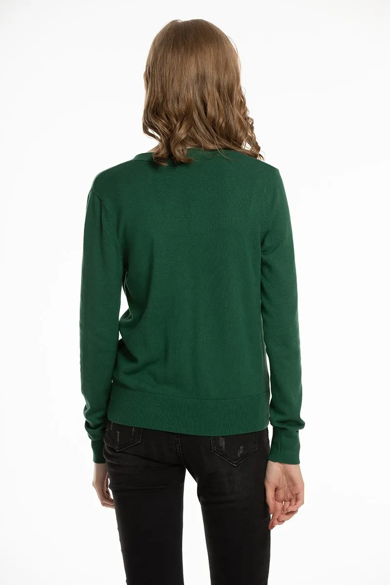 Woolen Bloom Women's V Neck Button Down Cardigan Sweaters Knit