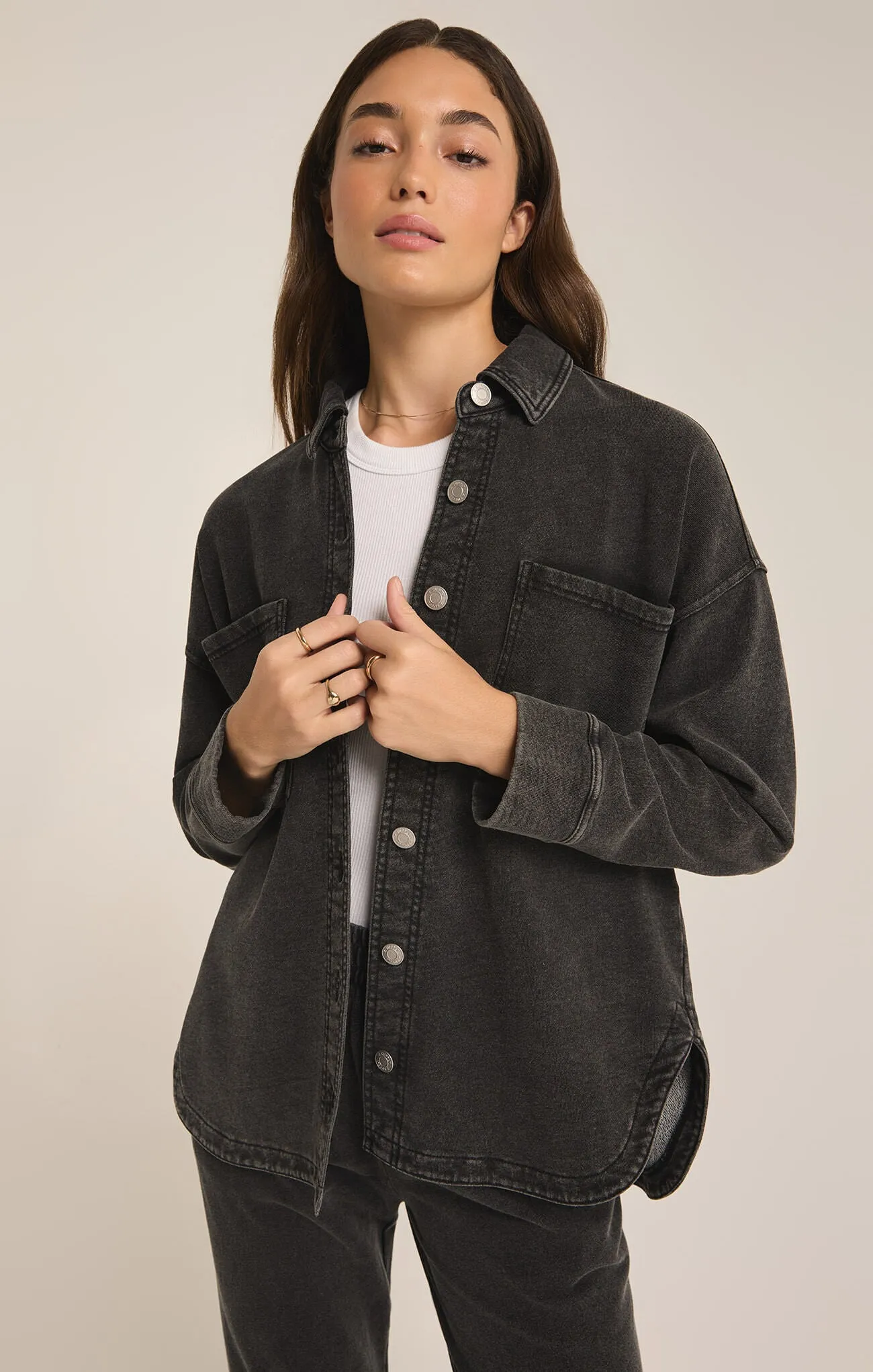 Z Supply All Day Knit Jacket Vintage Black