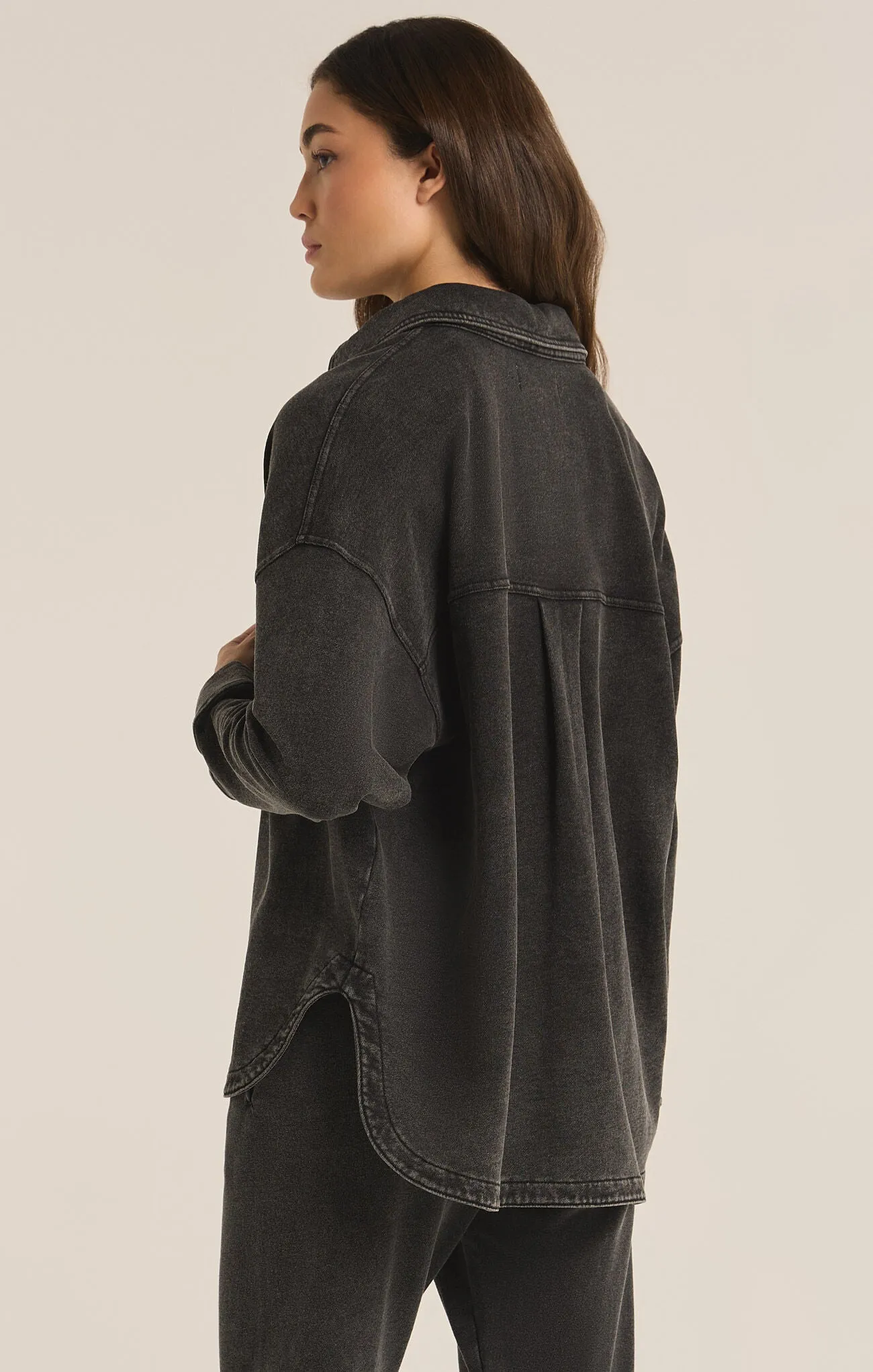 Z Supply All Day Knit Jacket Vintage Black