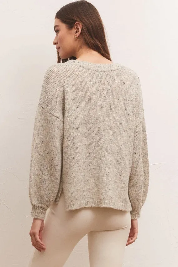 Z Supply Kensington Speckled Sweater, Heather Grey