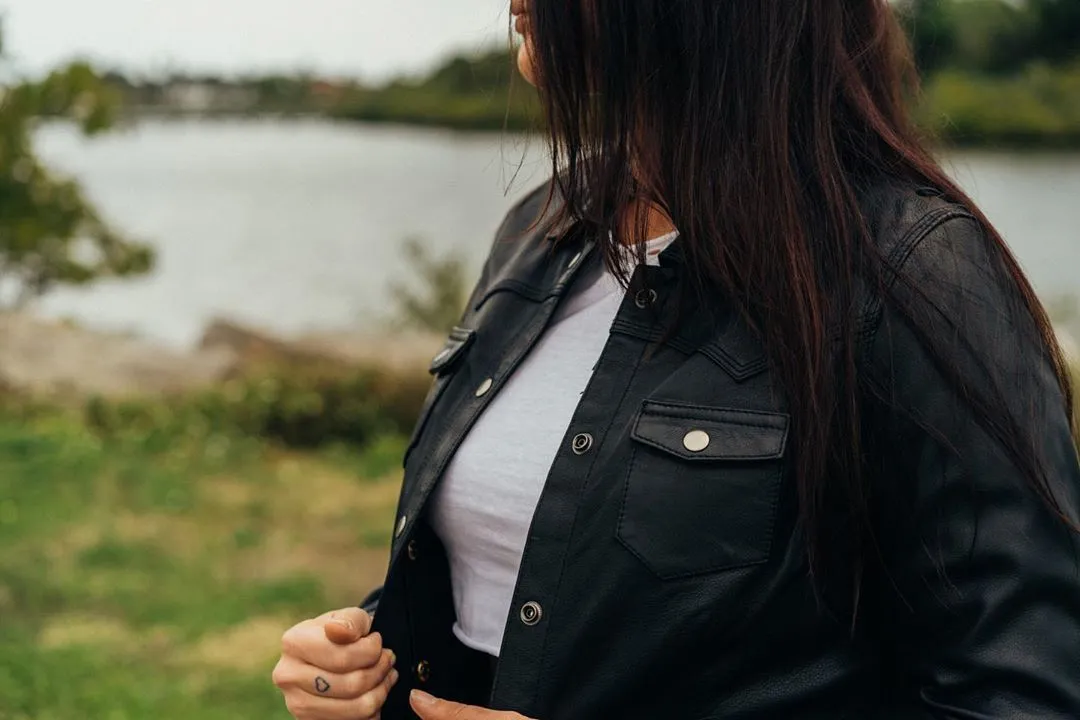 Zenith Women's Leather Motorcycle Shirt