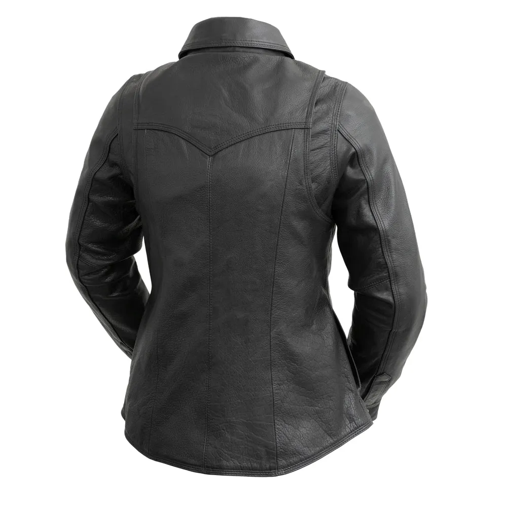 Zenith Women's Leather Motorcycle Shirt